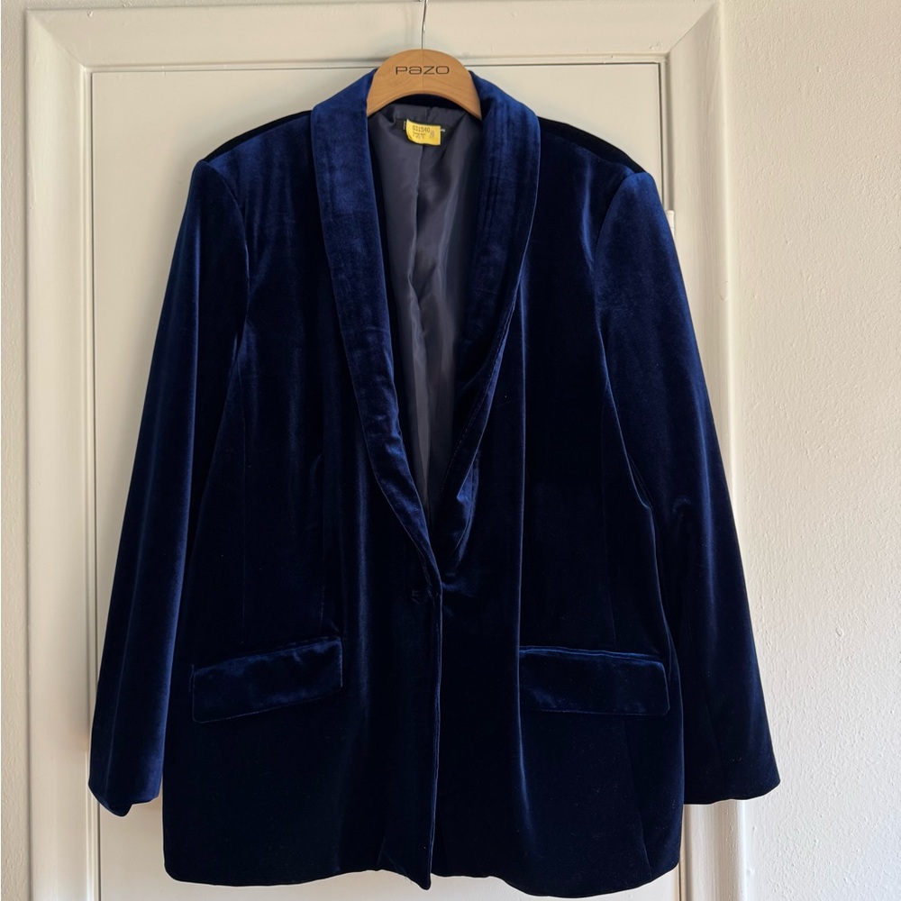 INC Concepts Royal Blue Velvet Blazer